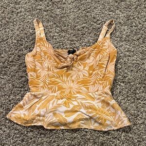 Jessica Simpson Mustard Floral Tank Top